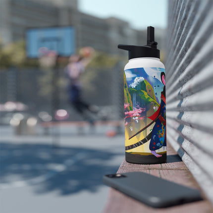 Cyber Samurai Rat Stainless Steel Water Bottle