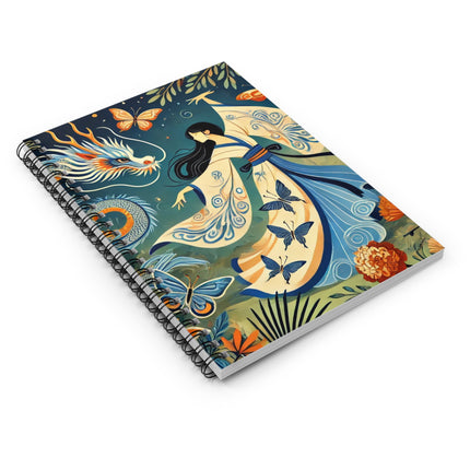 Fairy Waltz in the Butterfly Garden Spiral Notebook - Ruled Line