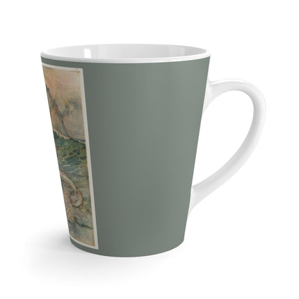 Rita Rides on the Dolphin by Warwick Goble Latte Mug