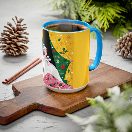 💌🎄 The Christmas Letter Of Holly House Colorful Mug – Whimsical Art Deco Holiday Charm