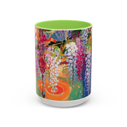 Golden Wisteria Elegance Colorful Mugs (11oz, 15oz)