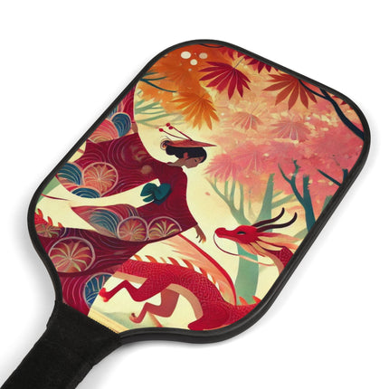 Dragon Fairy’s Dance Pickleball Kit – Graceful Flames & Maple Magic