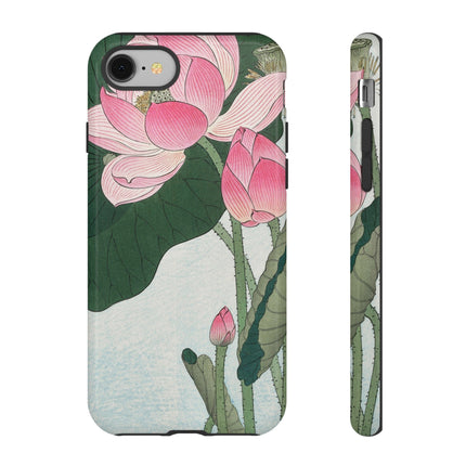 Blooming Lotus Flowers by Ohara Koson Phone Cases