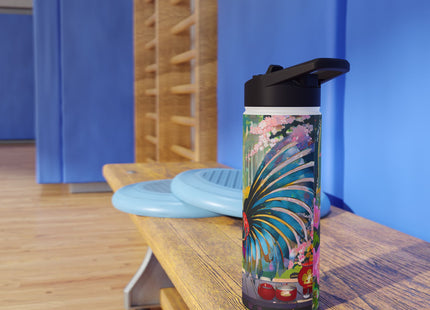 Cyberpunk Rooster Stainless Steel Water Bottle
