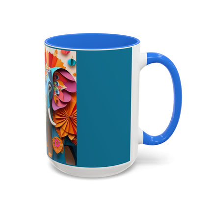 Elephant at an Autumn Festival Colorful Mugs (11oz, 15oz)