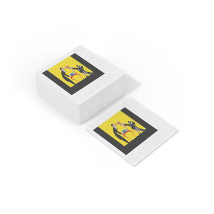 A Moment of Elegance White Coined Napkins