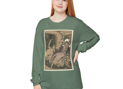 L’Attentat by Fernand Siméon Garment-dyed Long Sleeve T-Shirt