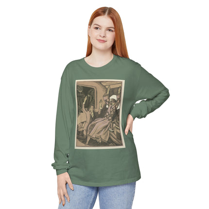 L’Attentat by Fernand Siméon Garment-dyed Long Sleeve T-Shirt