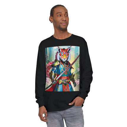 Cyberpunk Samurai Lion Long Sleeve T-Shirt