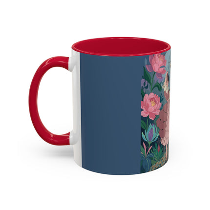 The Ladies And The Enchanted Macaw Colorful Mugs – Art Deco Botanical Elegance