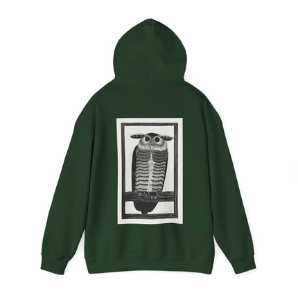 Horned Owl by Samuel Jessurun de Mesquita Heavy Blend™ Hooded Sweatshirt