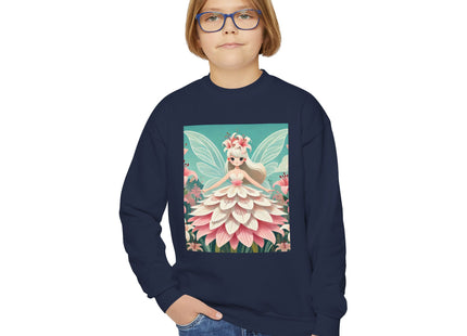 Lily Fairy in Bloom Youth Crewneck Sweatshirt