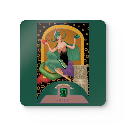 Taurus Zodiac Design – May & Emerald by Sofia Chiostri | Corkwood Coaster Set