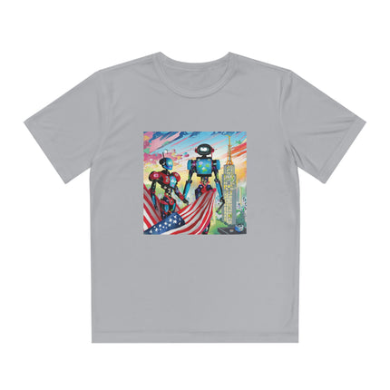 High Fashion Cyberpunk CIA Robots Youth Competitor Tee