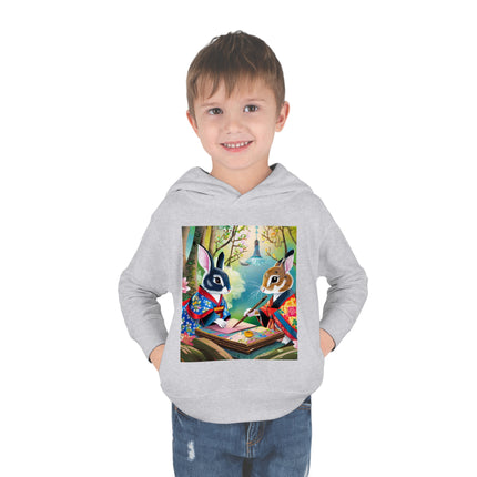 Fairy Animals Writing Wishes Toddler Pullover Fleece Hoodie