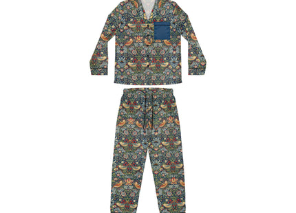 Strawberry Thief by William Morris Women's Satin Pajamas (AOP)