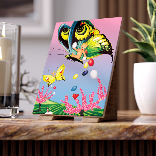Flight Of Easter Delight Ceramic Tile