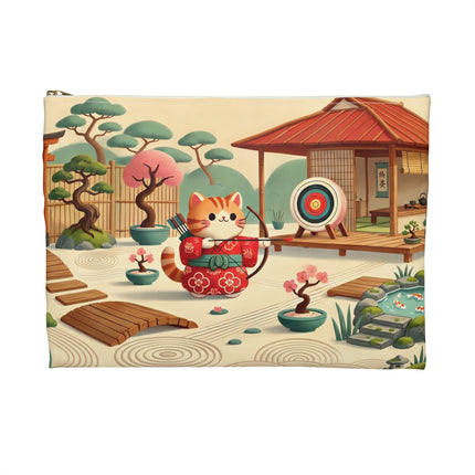 Archer Kitten in the Zen Garden Accessory Pouch – Focus, Whimsy & Zen Balance
