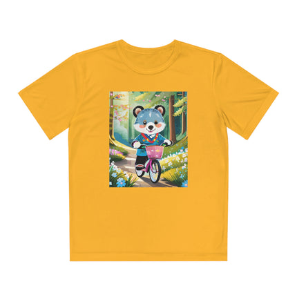 Furry Cyclist Youth Competitor Tee – Woodland Adventure & Playful Charm