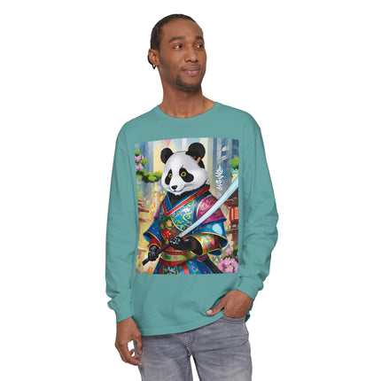 Cyberpunk Samurai Panda Long Sleeve T-Shirt