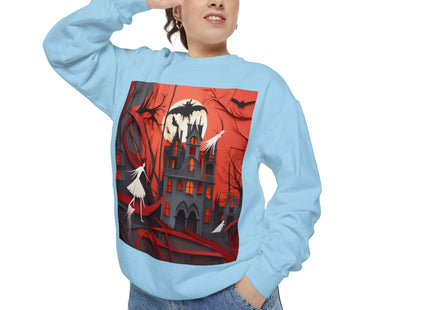 Halloween Night Scene Unisex Garment-Dyed Sweatshirt