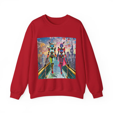 Cyber Punk Robot Models Unisex Heavy Blend™ Crewneck Sweatshirt