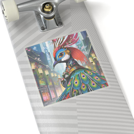 Techno Plumes Kiss-Cut Stickers (4 Sizes)