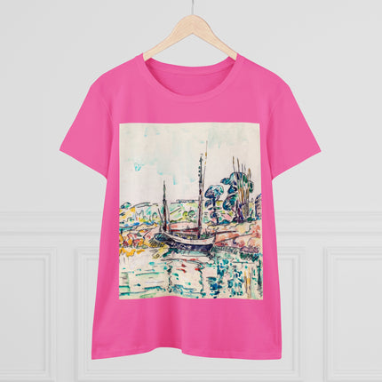 Concarneau by Paul Signac Women's Midweight Cotton Tee