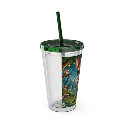 Fawn Defender Sunsplash Tumbler with Straw, 16oz
