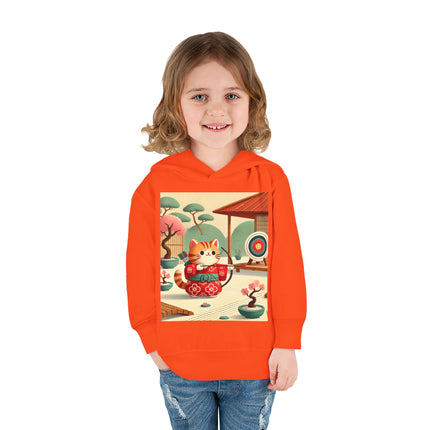 Archer Kitten in the Zen Garden Toddler Pullover Fleece Hoodie