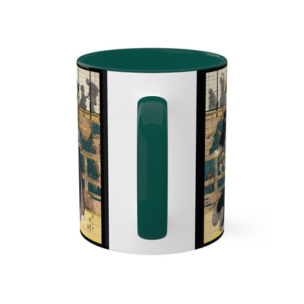 Japanese woman woodcut print by Kikukawa Eizan Colorful Mugs, 11oz