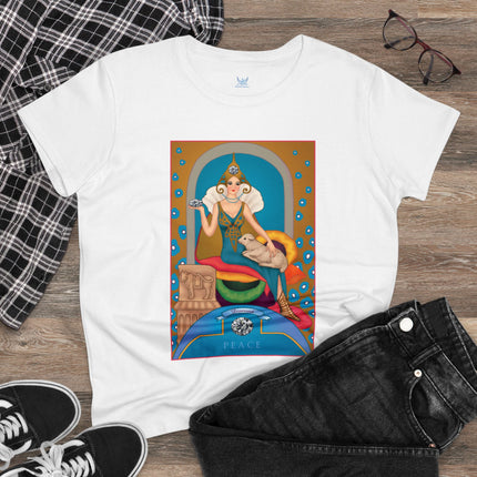 April & Diamond (from the Gem Series) by Sofia Chiostri Women's Midweight Cotton Tee
