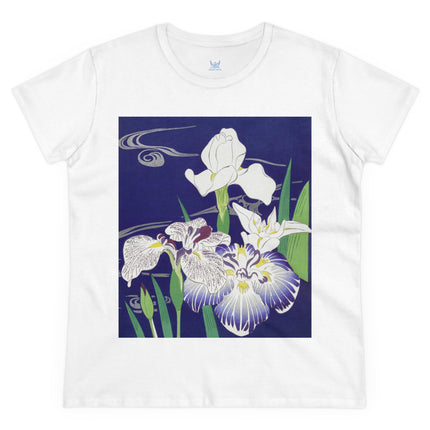 Irises by Kogyo Tsukioka Women's Midweight Cotton Tee