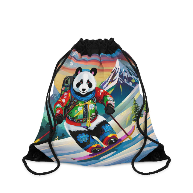 Cyberpunk Panda Drawstring Bag