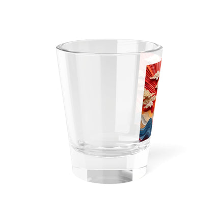 Vibrant Sunrise Sky Shot Glass, 1.5oz