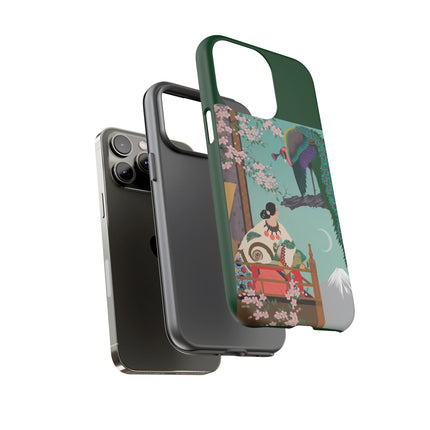Peacock Garden Phone Case – Japanese Elegance & Timeless Beauty