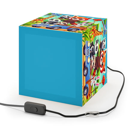 🦒🚙 The Safari Friends on the Move Light Cube Lamp – Adventure, Friendship & Sunny Fun