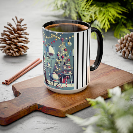 Whimsical Christmas Tea Party Colorful Mugs (11oz, 15oz)