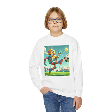 Kickoff Bot! Youth Crewneck Sweatshirt – Action, Energy & Game-Day Fun