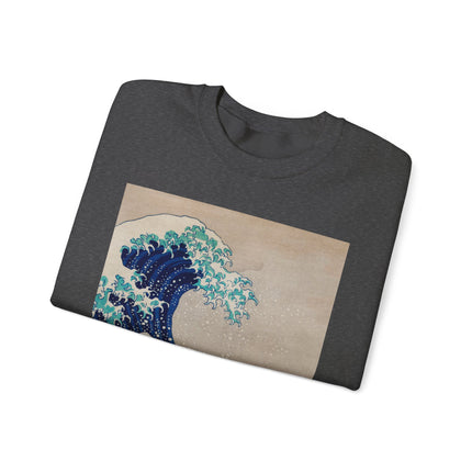 The Great Wave off Kanagawa by Katsushika Hokusai Heavy Blend™ Crewneck Sweatshirt