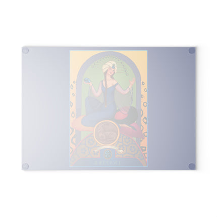 December & Tanzanite Zodiac Glass Cutting Board