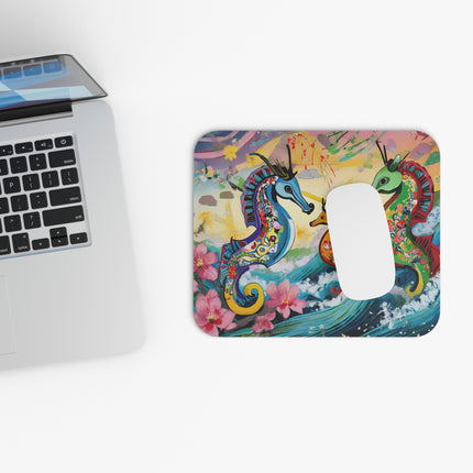 Seahorse Symphony Mouse Pad, Rectangle