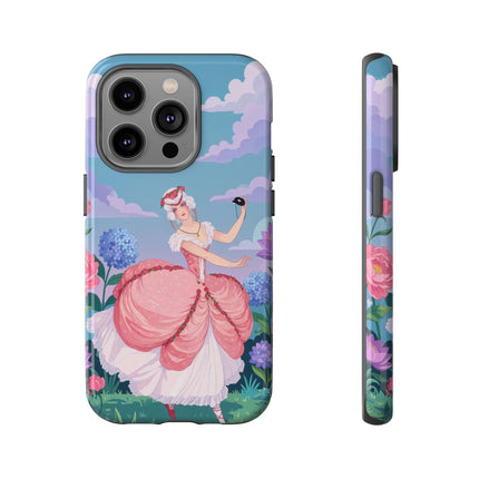 🎭🌸 The Lady Of The Secret Masquerade Phone Case – Art Deco Garden Fantasy