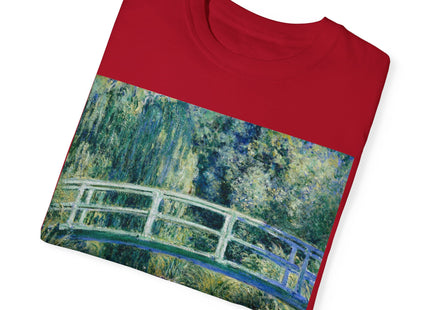 Water Lilies and Japanese Bridge by Claude Monet Unisex Garment-Dyed T-shirt