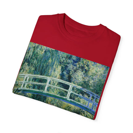 Water Lilies and Japanese Bridge by Claude Monet Unisex Garment-Dyed T-shirt