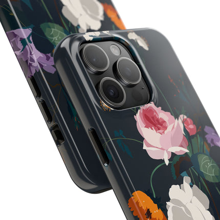🌹🖤 The Midnight Rose Garden Phone Case – Art Deco Floral Elegance
