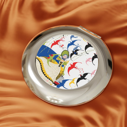 Flight of the Songbirds Compact Mirror – Whimsical Symphony & Elegant Freedom