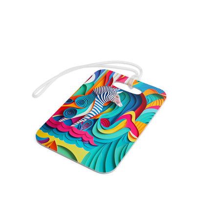 Surfing Zebra Luggage Tags