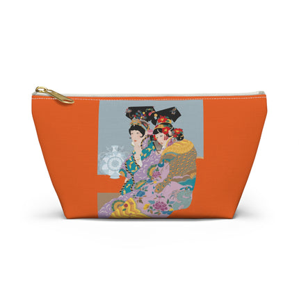Two Geishas in Peacock Kimonos Cosmetic Bag – Timeless Elegance & Sisterly Grace