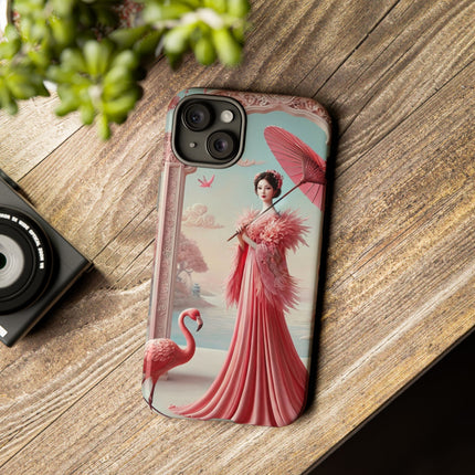 Petals, Porcelain, and Flamingos Phone Cases